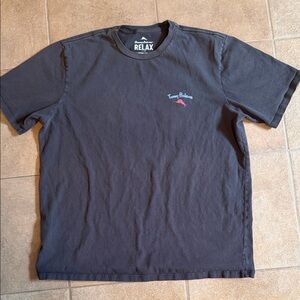 Tommy Bahama Black Short-Sleeve Relax Logo Tee original Bromance